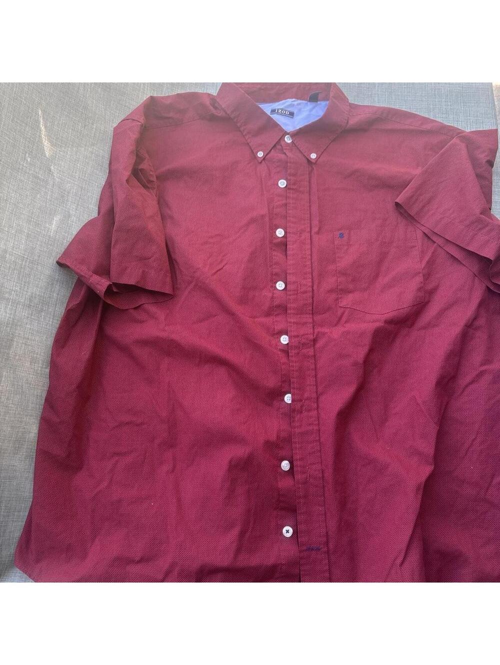 Izod Men's Burgundy and Red Shirt